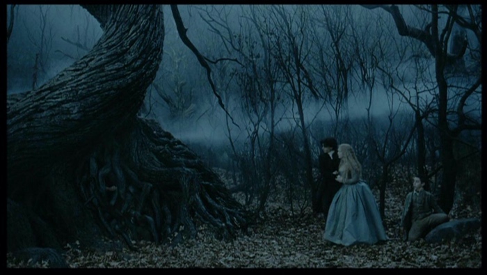 Ichabod Crane, Katrina and young Masbath at the Tree of the Dead in Sleepy Hollow 1999